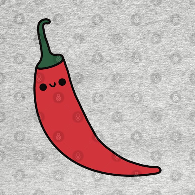 Cute Chili Pepper - Kawaii by KawaiiByDice